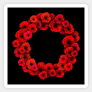 World War 1 Centennial Poppy Wreath Magnet